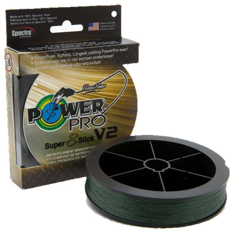 Tresse power pro 8 brins v2 2740m 0.28mm couleur moss green