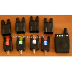 Set 4 détecteurs Atts Underlit alarm + attx deluxe receiver couleur au choix