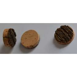 Lot de 3 rondelles de liège brutes 34mm qualité extra
