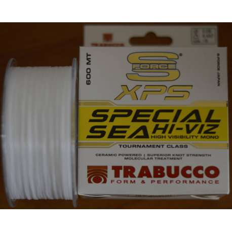 Fil Nylon monofilament Blanc Haute visibilité HI VIZ Sforce Trabucco 600m