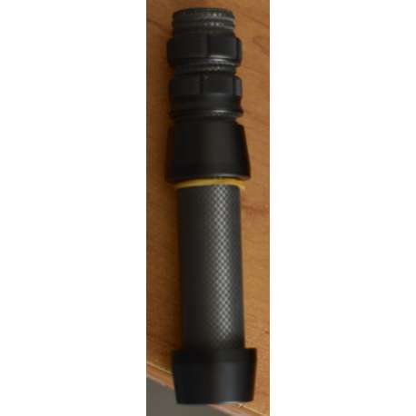 Porte Moulinet Carbone 1k et aluminium anodisé noir mat