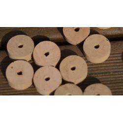 Les 6 Rondelles de liège top flor origine france Avec trou central 6mm -31.5x12.5