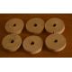 Les 6 disques de liège top flor avec trou central 6mm - 31.5x6.5mm
