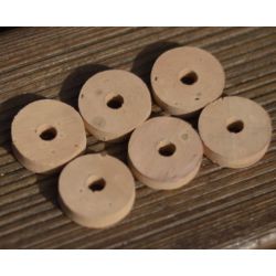 les 6 rondelles de liege top flor 25.5mm x 6.5mm trou central 6mm